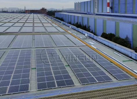 Système de montage sur toit métallique de 2 MW en Chine