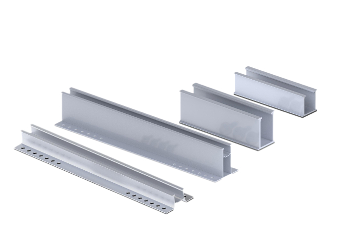Mini rails les plus vendus, stock européen disponible pour livraison immédiate - Idéal pour l'installation de panneaux solaires sur des toits métalliques