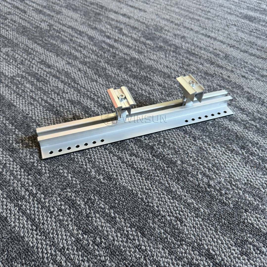 Mini Rail for Trapezoidal Metal Roof Metal Roof Solar Mounting System